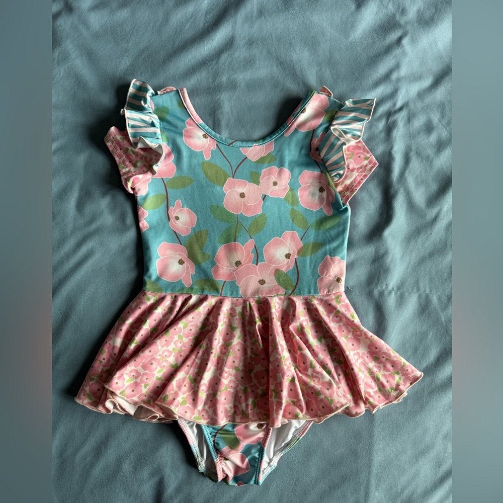 Leo Luvs Floral Leotard Dress - Picture 4 of 7